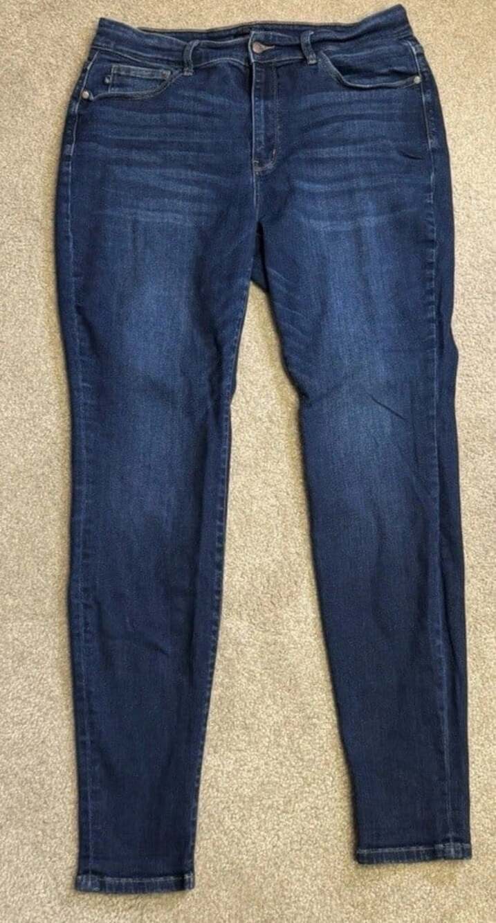 Judy Blue Skinny Fit Jeans Women's 16W Blue Denim High Rise Stretch 32" Inseam